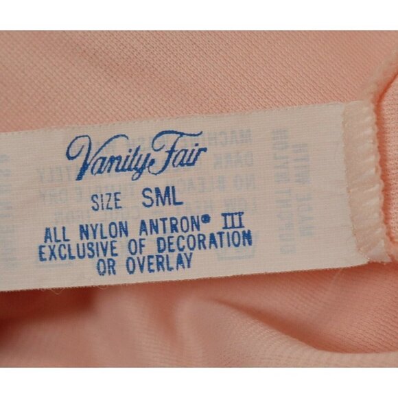 VINTAGE WOMEN'S LIGHT PINK NIGHT GOWN SHIRT - VANITY FAIR - SIZE S - ONE POCKET - Picture 9 of 9